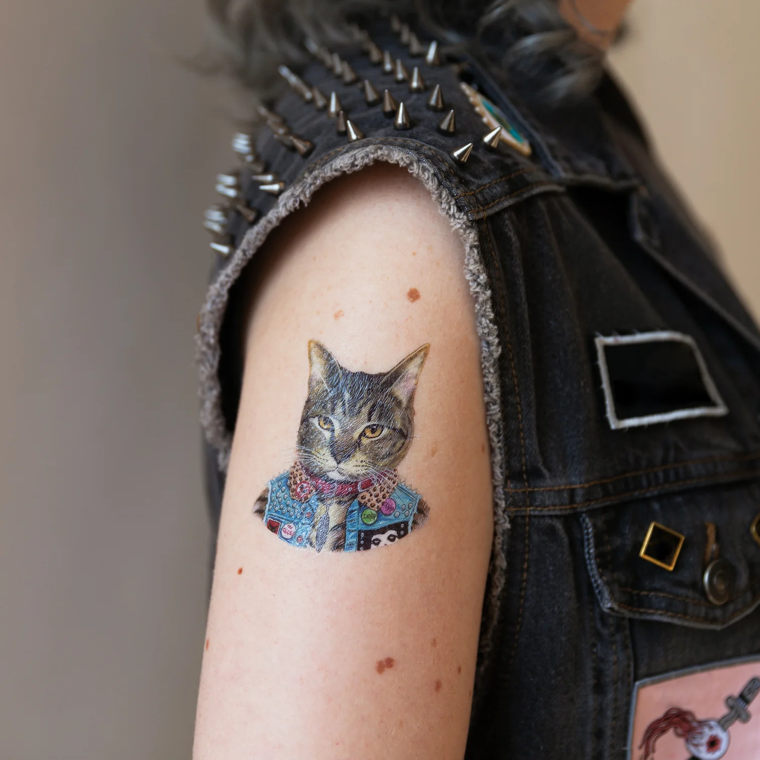Tattly Tattly Punk Cat Tattoo Pair