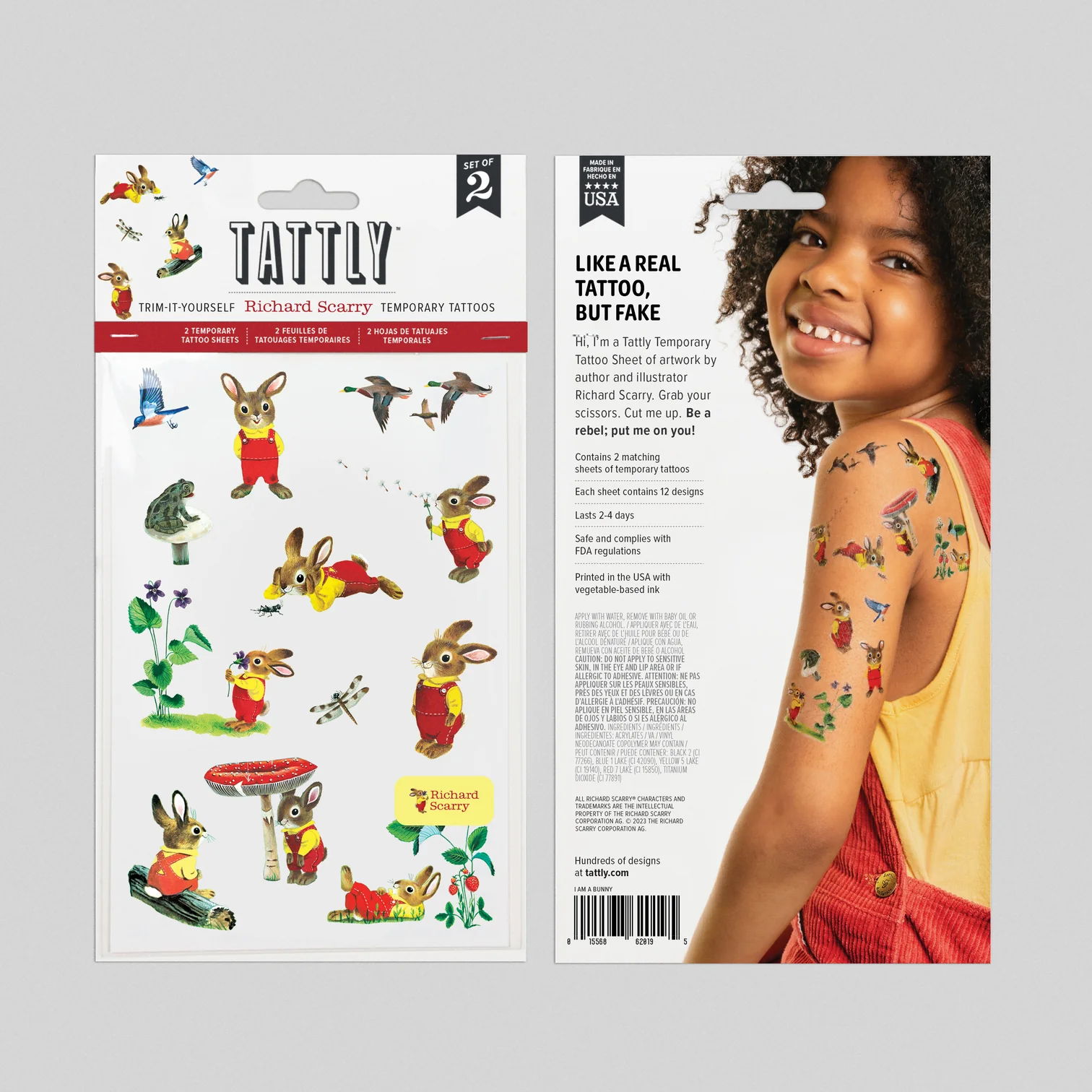 Tattly Tattly I Am A Bunny Tattoo Sheet