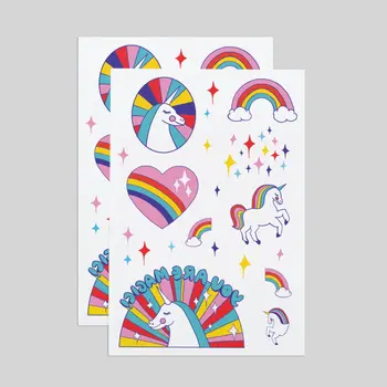 Tattly Tattly Rainbow Unicorns Tattoo Sheets