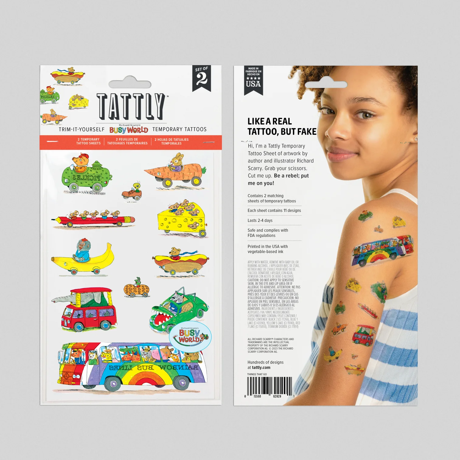 Tattly Tattly Things That Go Tattoo Sheet