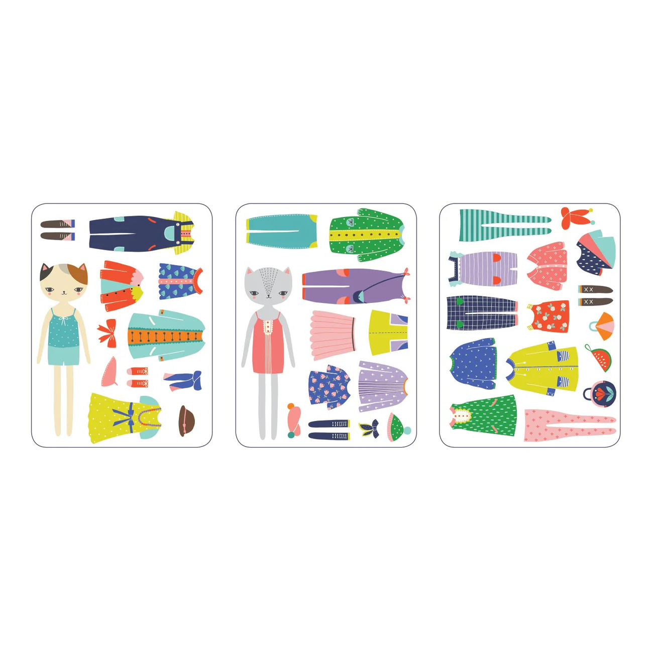 Chronicle Books Cat Fashion Magnetic Figures