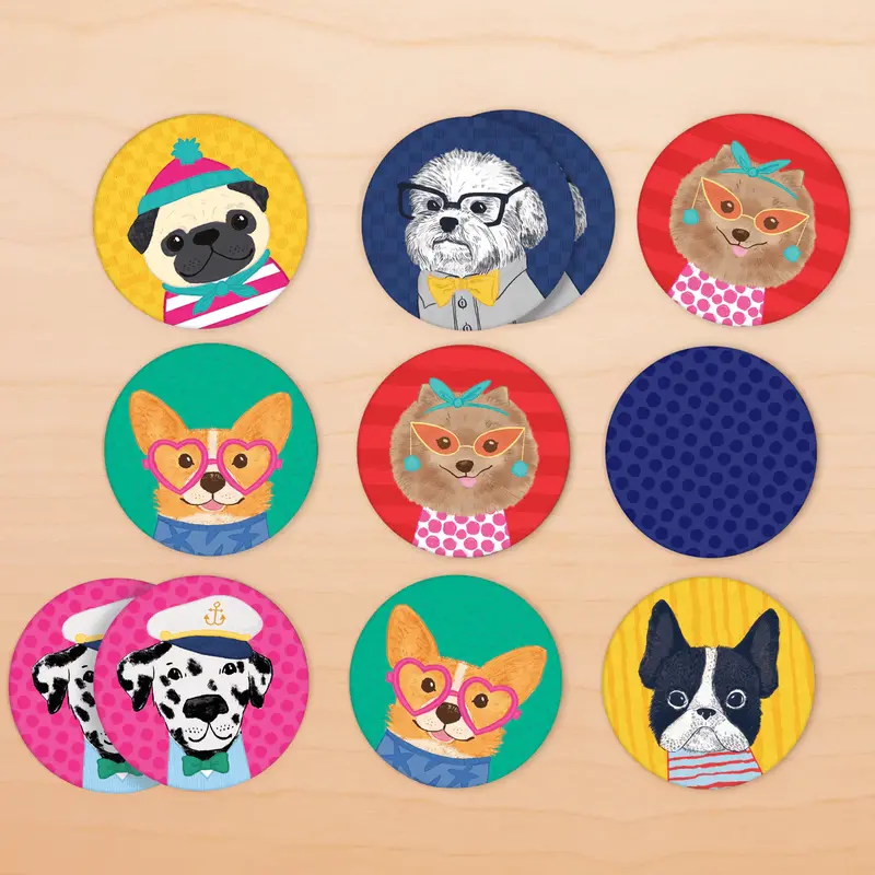 Chronicle Books Dog Portraits Mini Memory Match