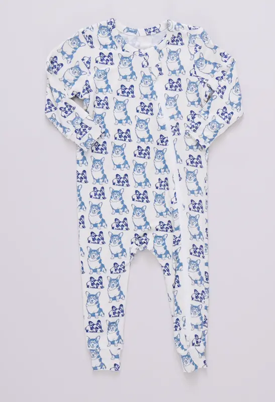 Pink Chicken Pink Chicken Corgi Bamboo Romper