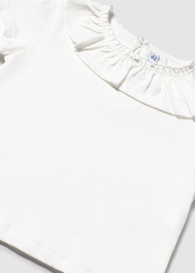 Mayoral Mayoral Short Sleeve Ruffle Shirt