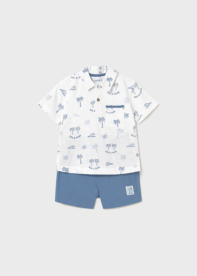Mayoral Mayoral Palm Tree Polo Set