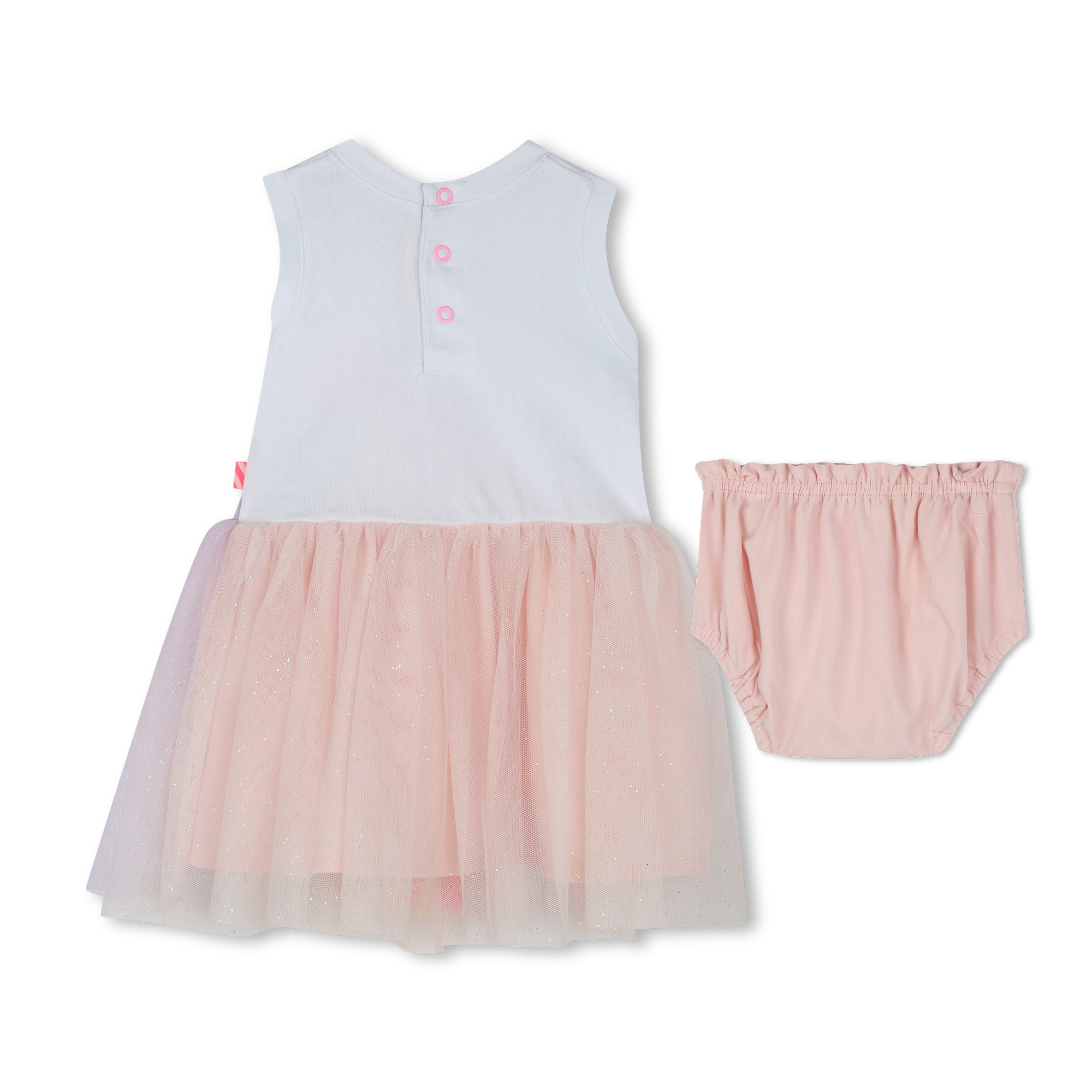 Billieblush Billieblush Ladybug Rainbow Tulle Dress with Bloomer