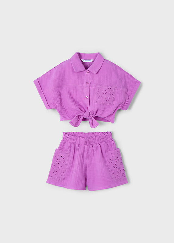 Mayoral Mayoral Button up & Shorts Set