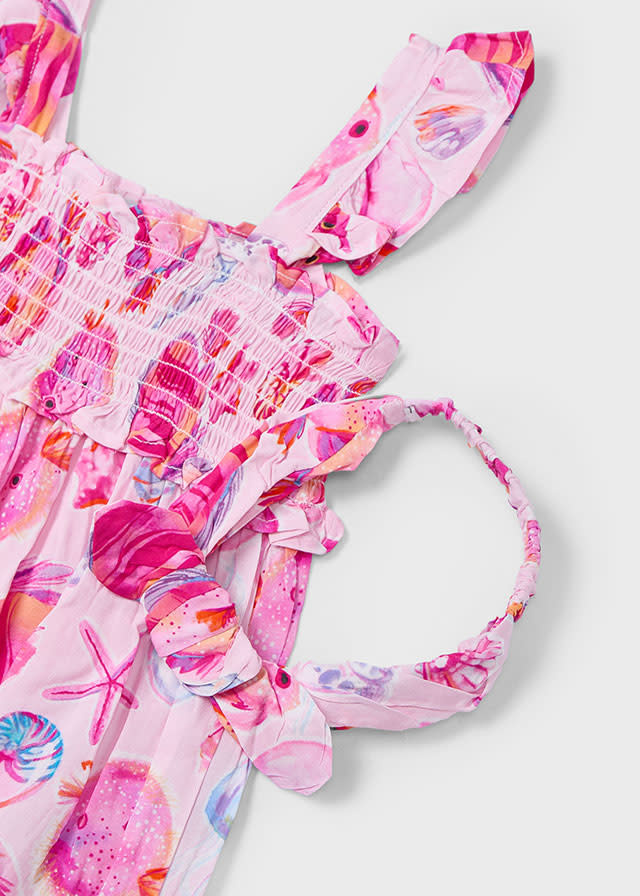 Mayoral Mayoral Ocean Print Dress w/ Headband