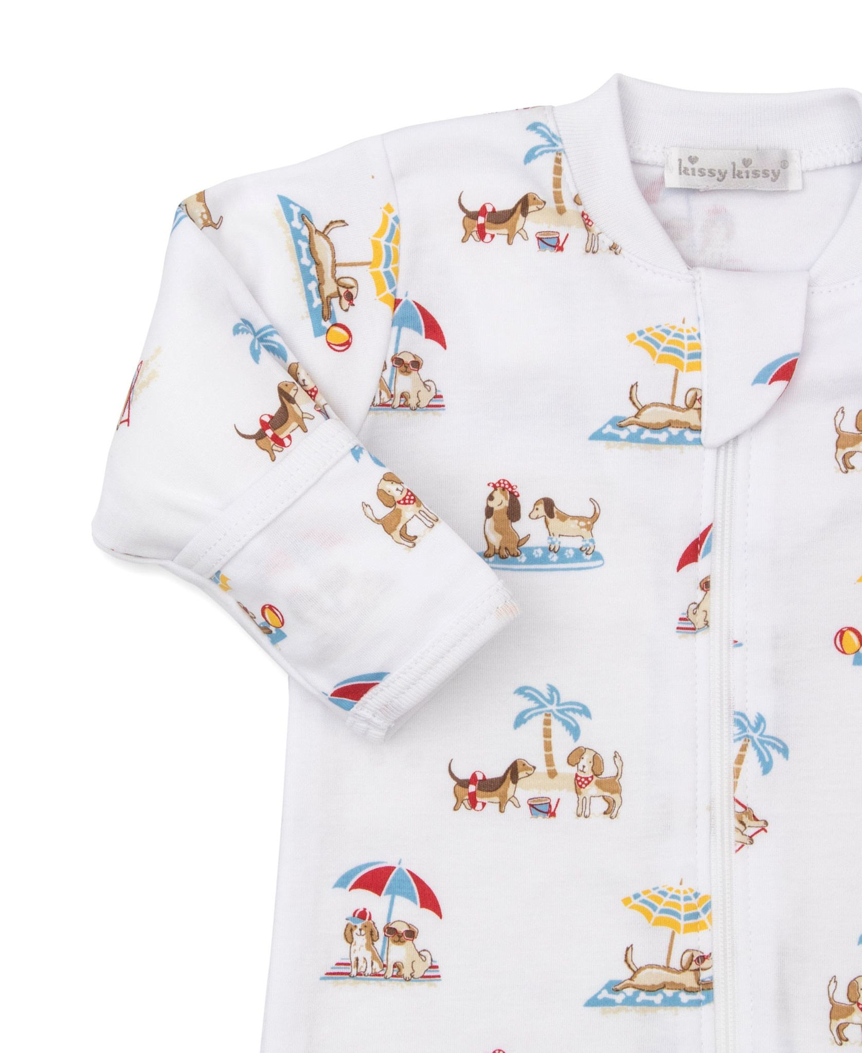 kissy kissy Kissy Kissy Puppy Beach Daze Footie