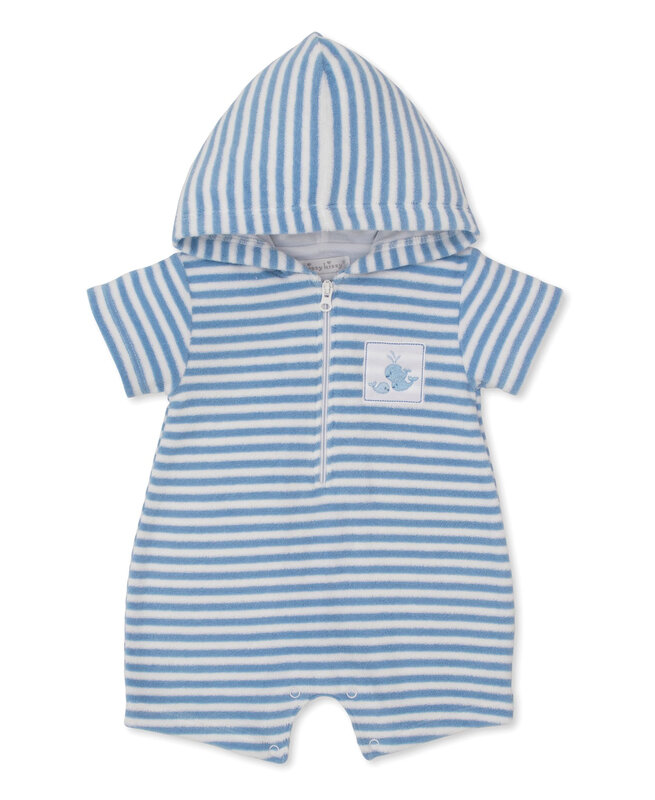 kissy kissy Kissy Kissy Whale Wonder Terry Romper
