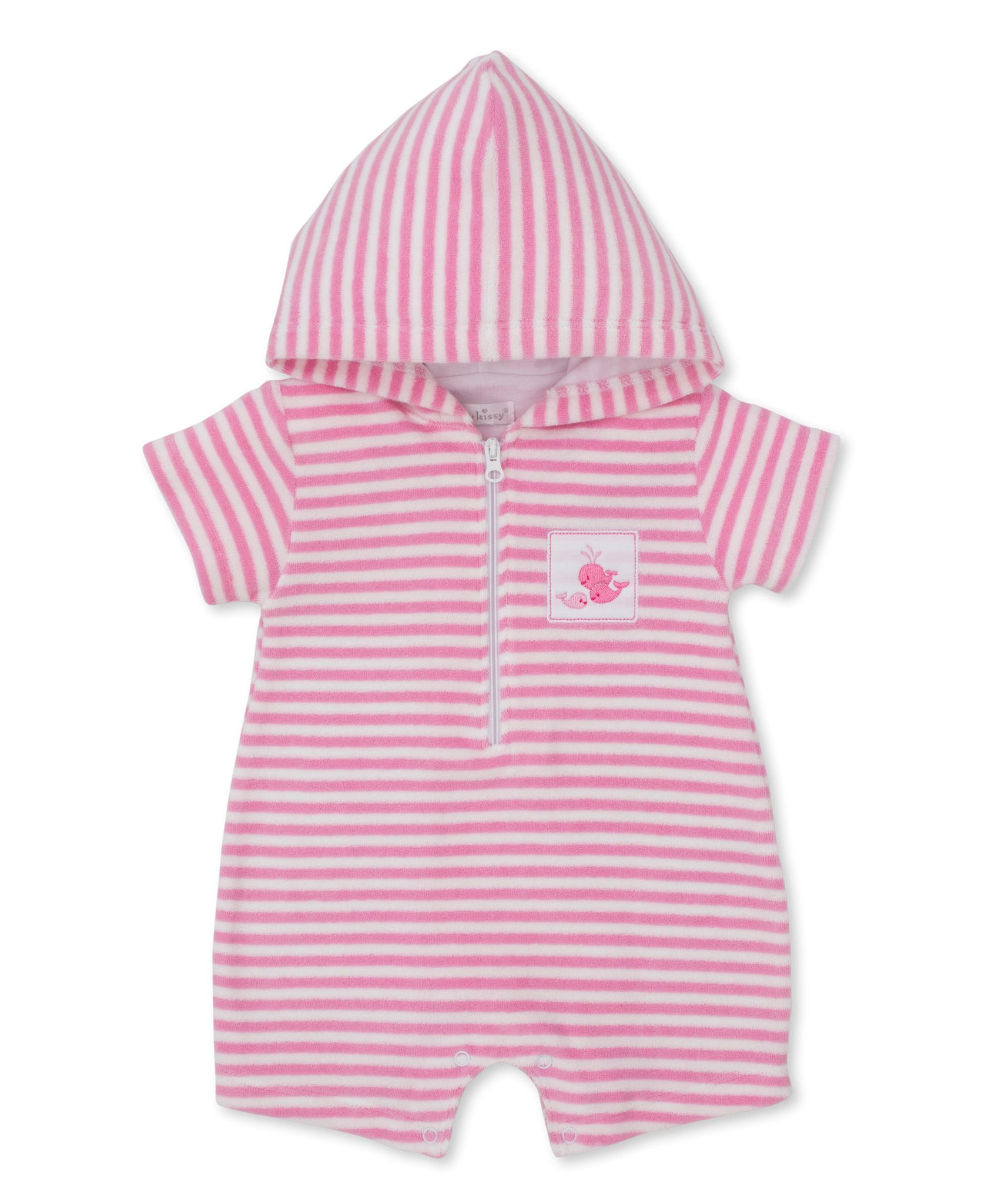 kissy kissy Kissy Kissy Whale Wonder Terry Romper