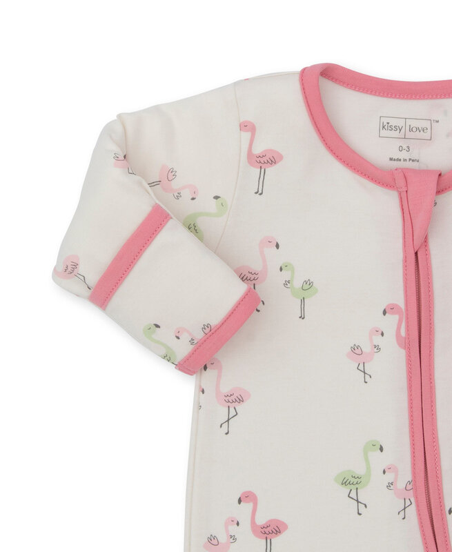kissy kissy Kissy Kissy Flamingo Love Footie w/Hat Set