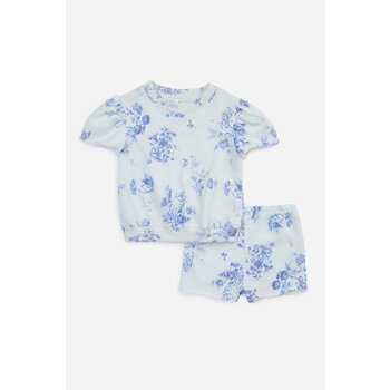 Splendid Splendid Indigo Bloom Short Sleeve Set