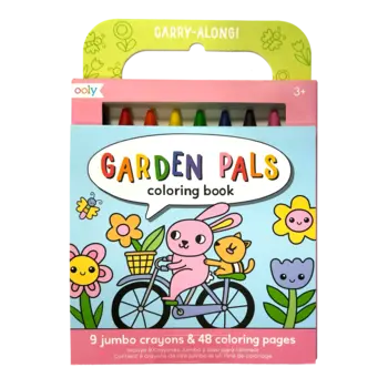 ooly Carry Along! Coloring Book and Crayon Set - Garden Pals