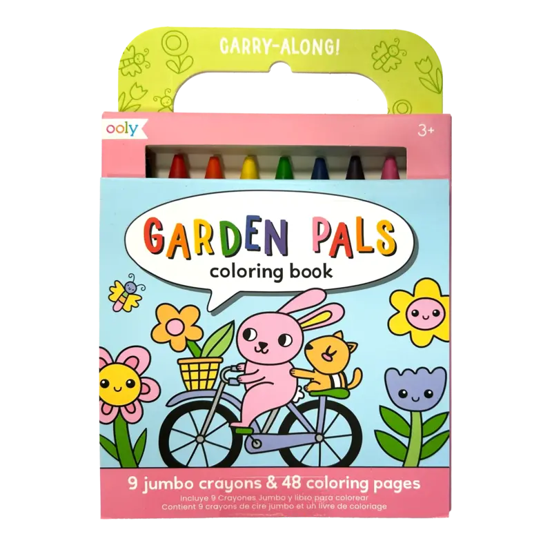 ooly Carry Along! Coloring Book and Crayon Set - Garden Pals