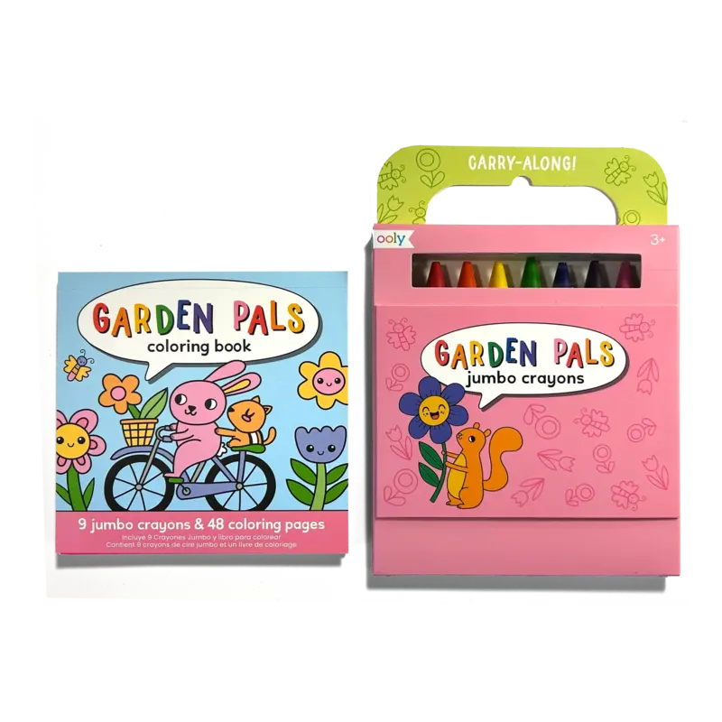 ooly Carry Along! Coloring Book and Crayon Set - Garden Pals