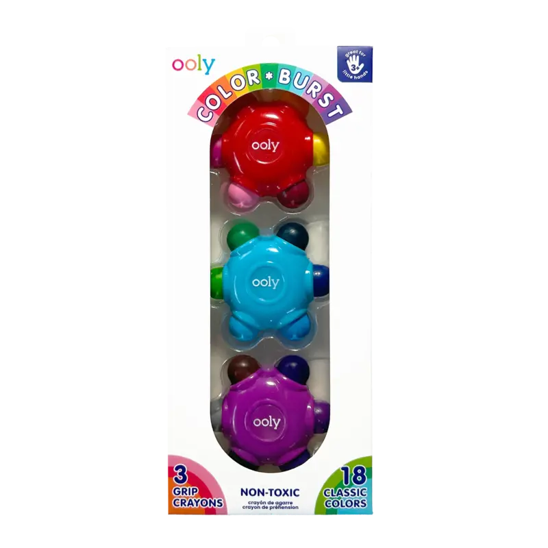 ooly Color Burst Easy Grip Crayons