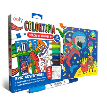 ooly Colortopia Color By Number Paint Marker Kit - Epic Adventure