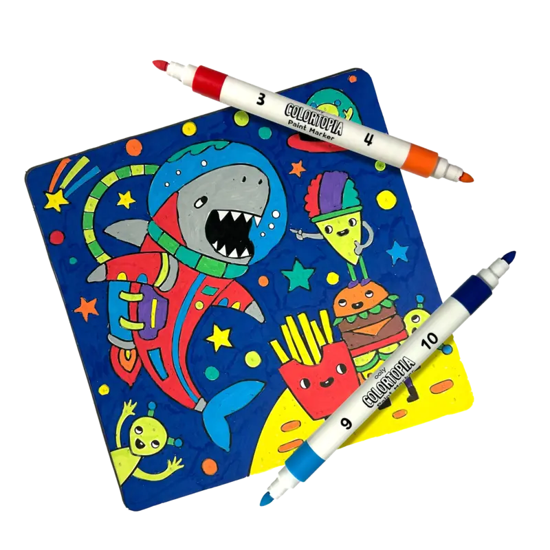 ooly Colortopia Color By Number Paint Marker Kit - Epic Adventure