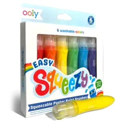 ooly Easy Squeezy Squeezable Poster Paint Brushes - Set of 6