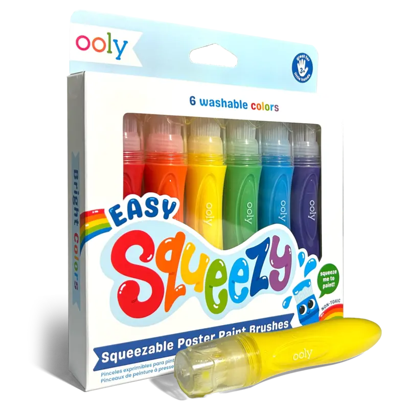 ooly Easy Squeezy Squeezable Poster Paint Brushes - Set of 6