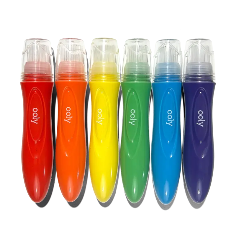 ooly Easy Squeezy Squeezable Poster Paint Brushes - Set of 6