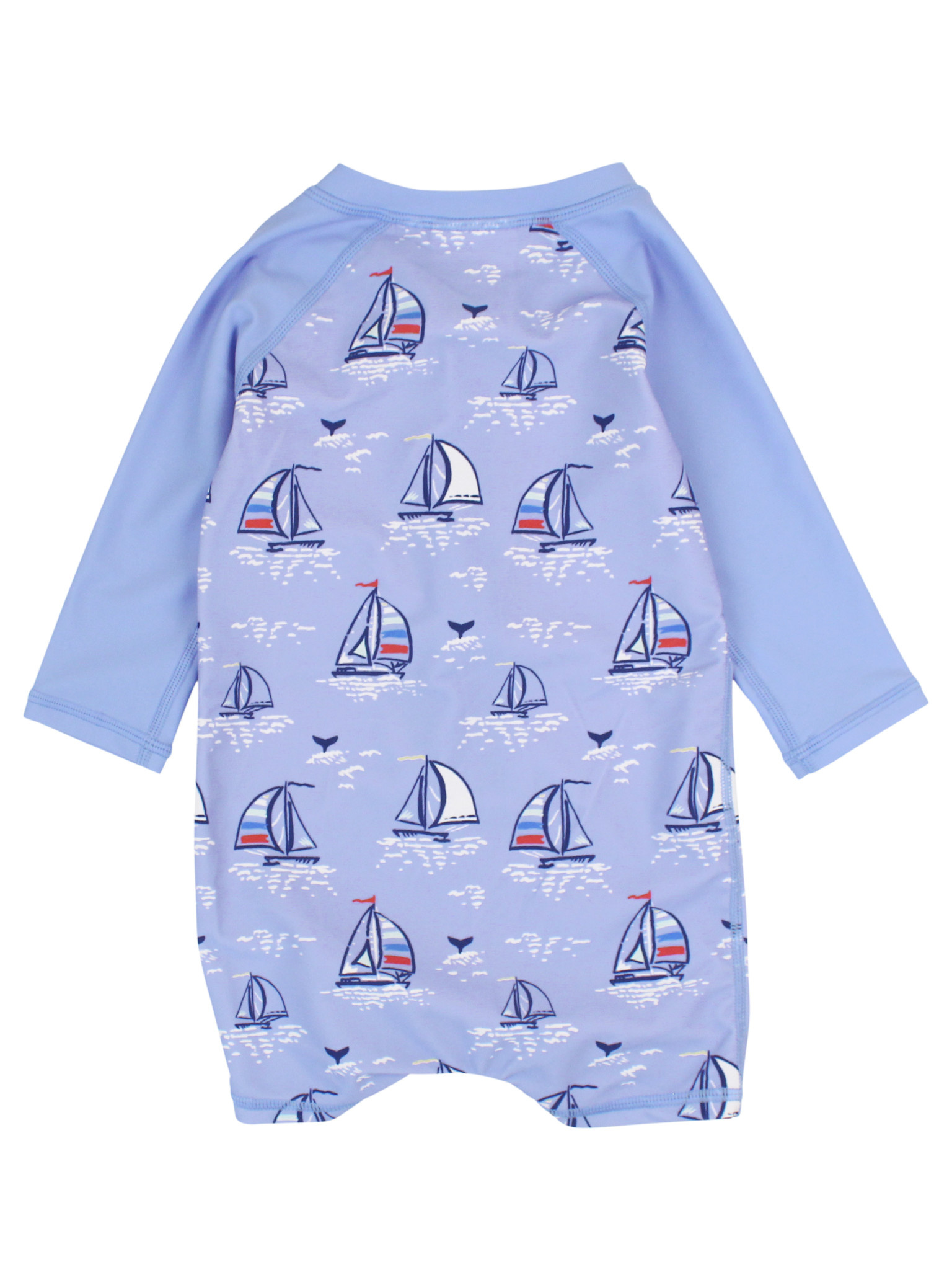 RuffleButts Rufflebutts Seas The Day Long Sleeve One Piece Rushguard