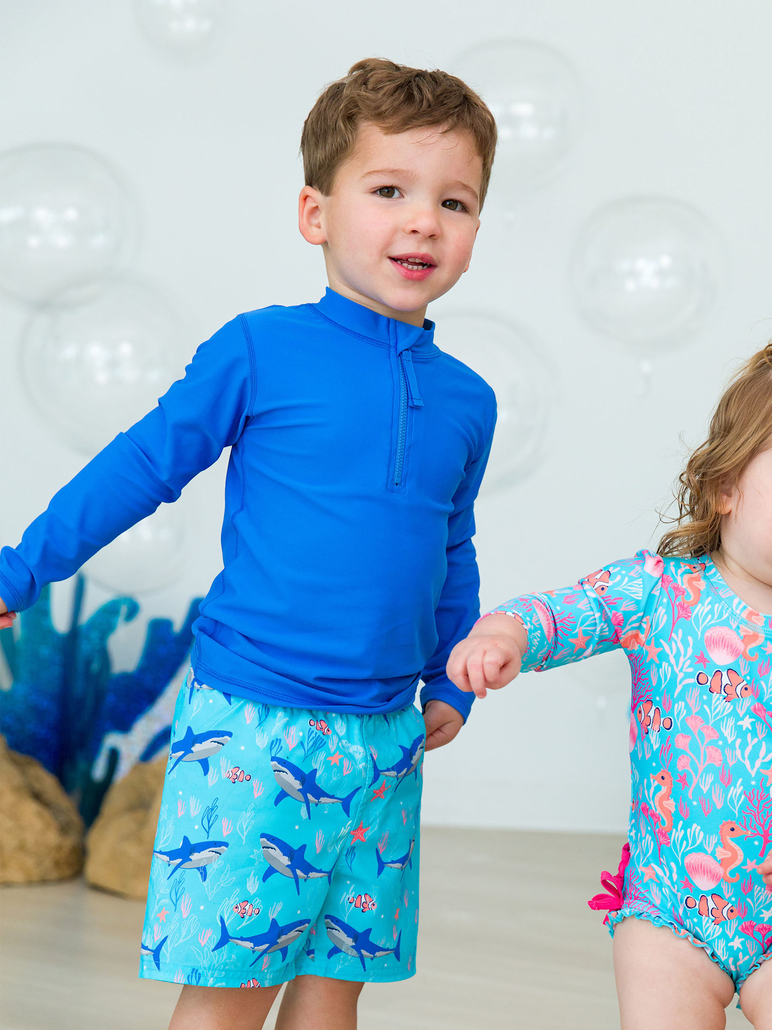 RuffleButts Rufflebutts Long Sleeve Rash Guard