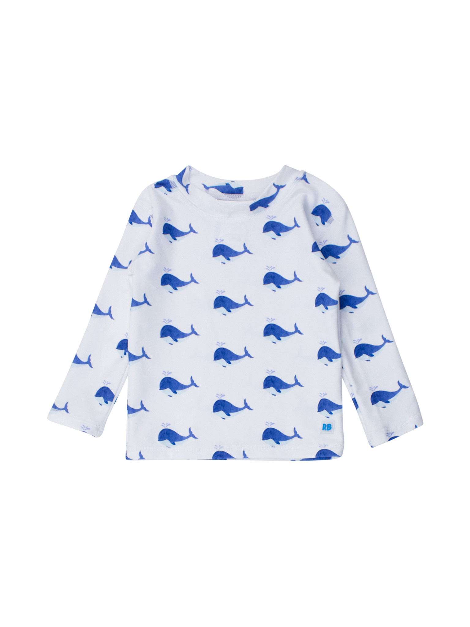 RuffleButts Rufflebutts Whale Friends Long Sleeve Rashguard