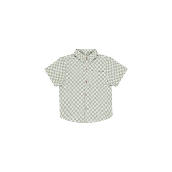 Rylee and Cru Rylee & Cru Sage Check Collared Short Sleeve Shirt