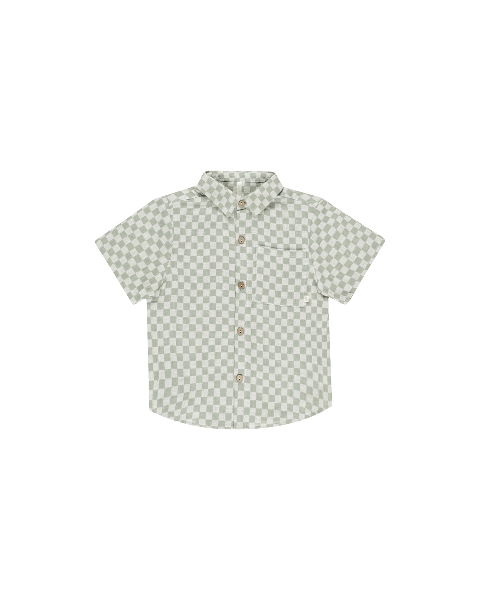 Rylee and Cru Rylee & Cru Sage Check Collared Short Sleeve Shirt