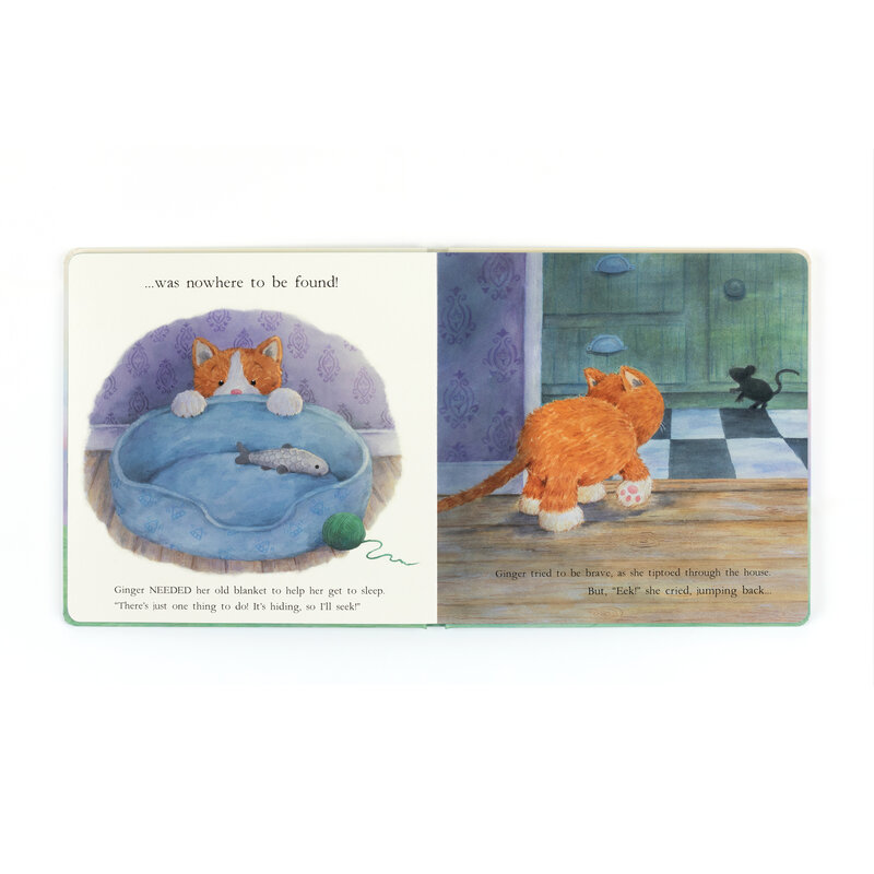 JellyCat JellyCat Ginger, the Courageous Kitten Book