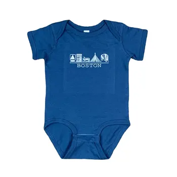Sidetrack Sidetrack Short Sleeve Boston View Onesie
