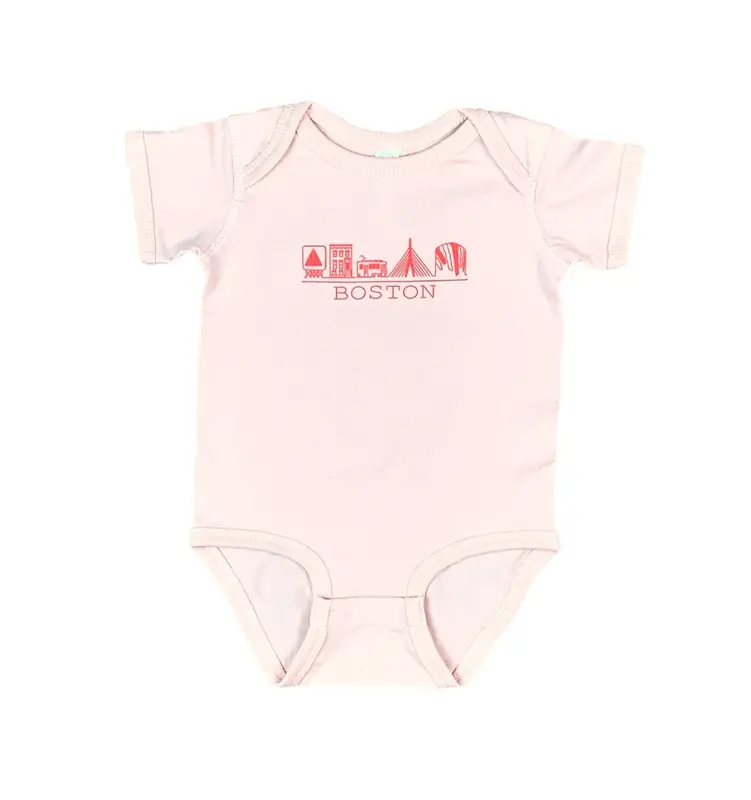 Sidetrack Sidetrack Short Sleeve Boston View Onesie