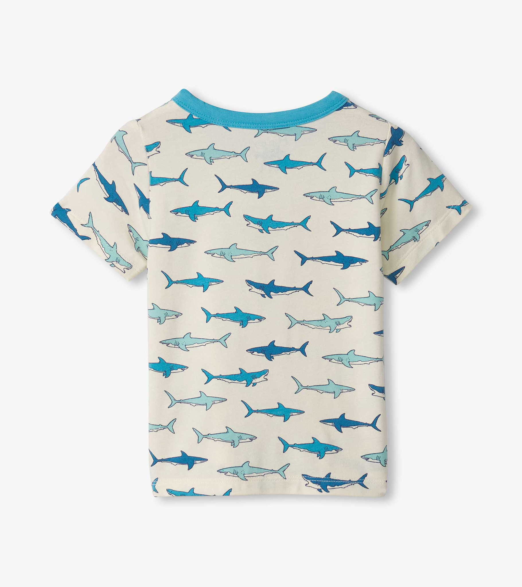 Hatley Hatley Hungry Sharks Bamboo Henley Tee