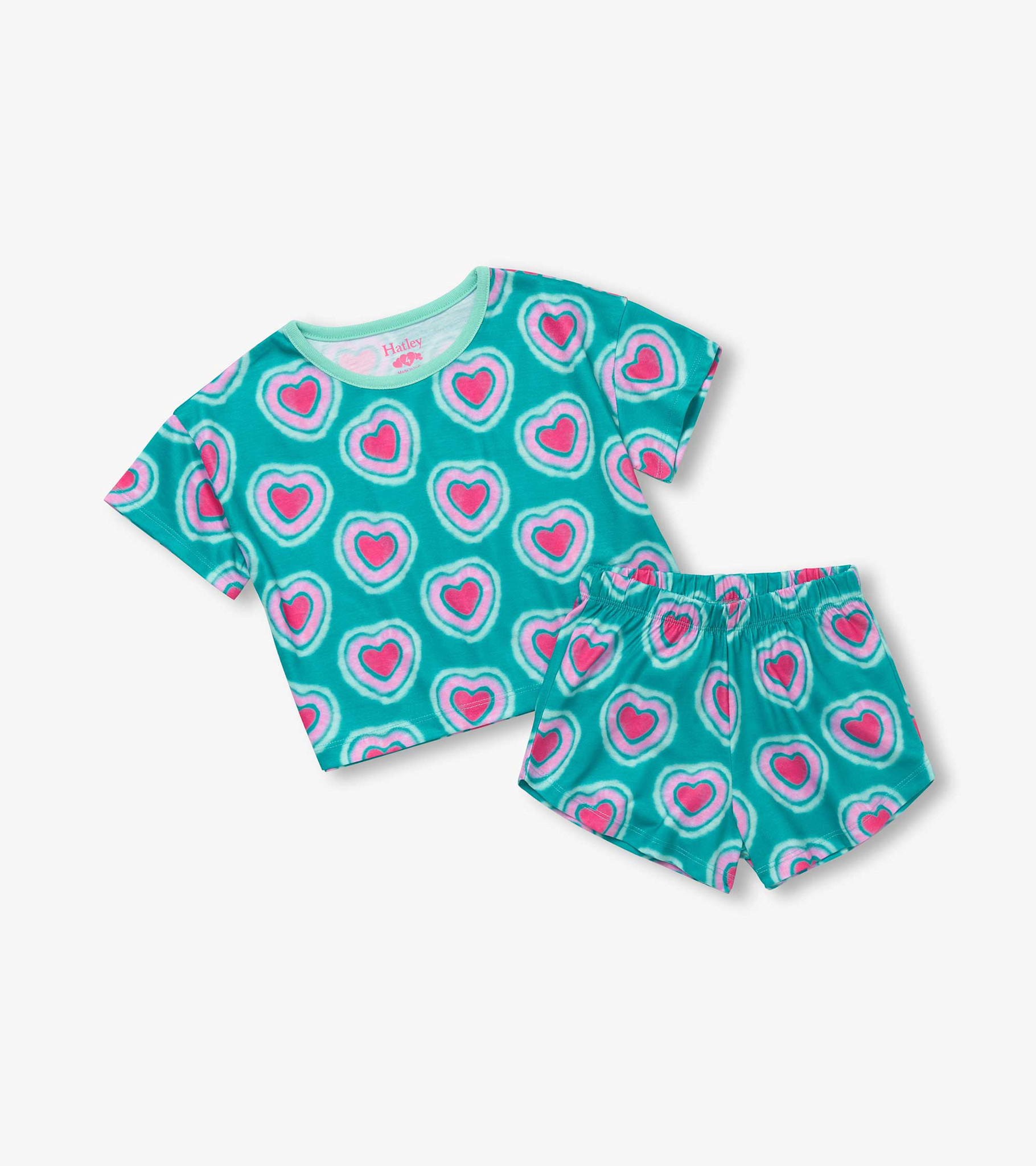 Hatley Hatley Glowing Hearts Short Sleep Set