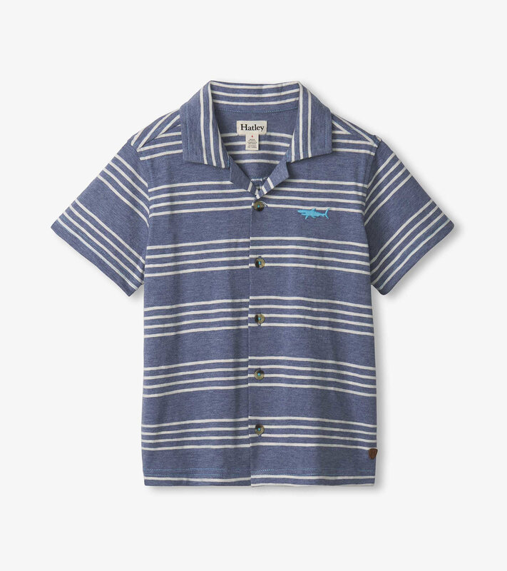 Hatley Hatley Nautical Stripes Jersey Button Down