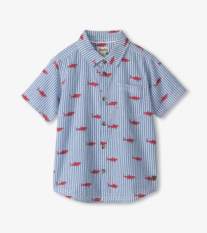 Hatley Hatley Shark Silhouette Button Down Shirt