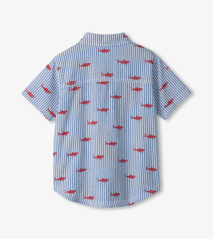 Hatley Hatley Shark Silhouette Button Down Shirt