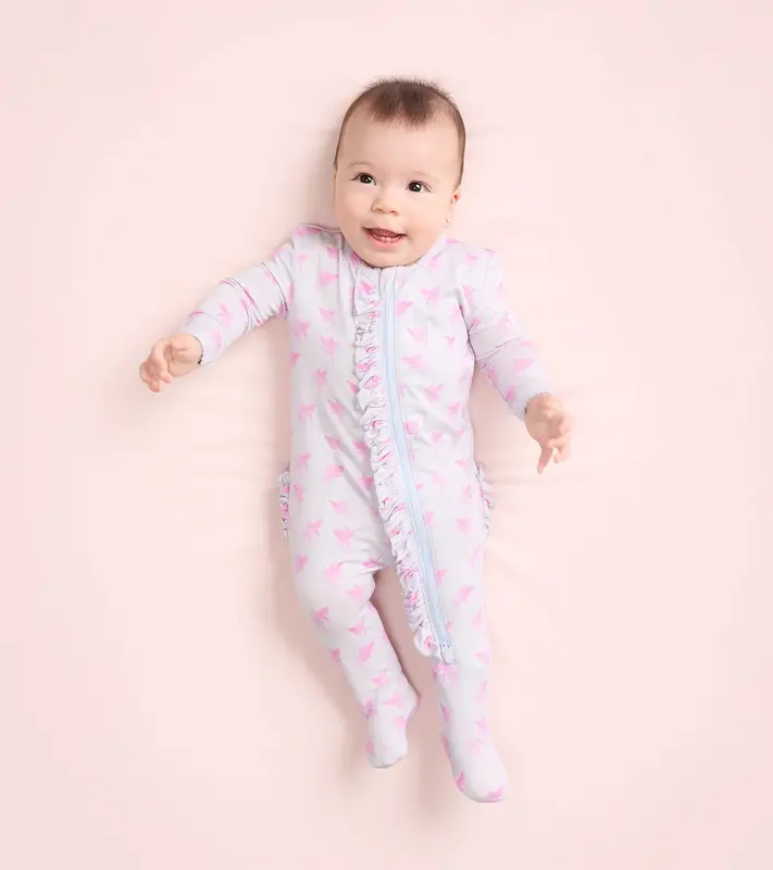 Hatley Hatley Twinkle Fairies Baby Ruffle Footed Coverall