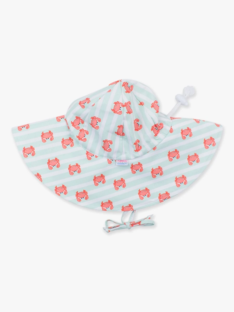 RuffleButts Rufflebutts Crabby Cove Printed Sun Protective Hat