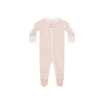 Quincy Mae Quincy Mae Pink Blossom Zip Sleeper Footie