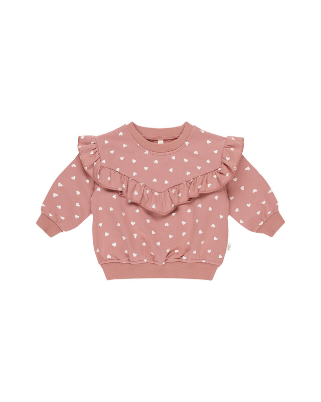 Quincy Mae Quincy Mae Ruffle Heats Sweatshirt & Pants Set