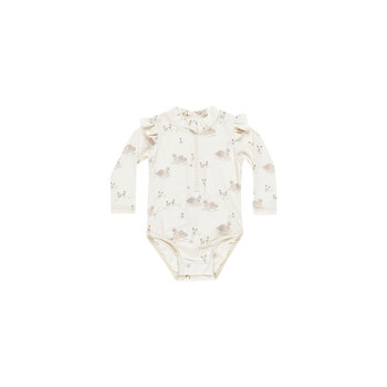 Quincy Mae Quincy Mae Bryon Swans One-Piece Rashguard