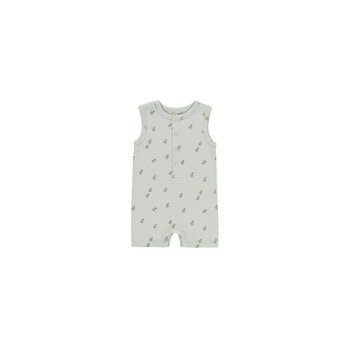 Quincy Mae Quincy Mae Ribbed Henley Apples Romper