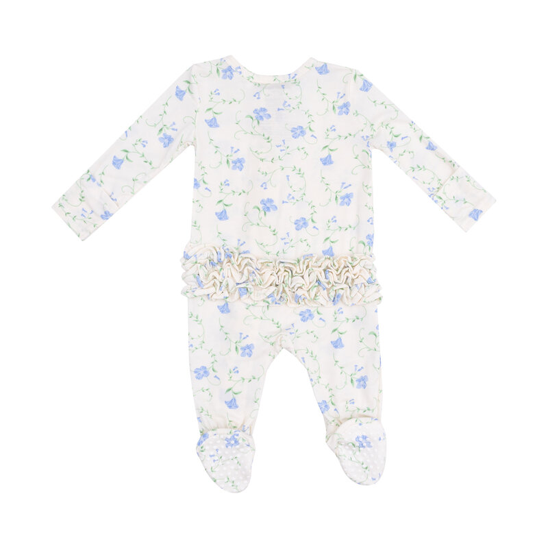 Angel Dear Angel Dear Sweet Vines 2 Way Ruffle Zipper Footie