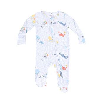 Angel Dear Angel Dear Sea Stripes 2 Way Zipper Footie