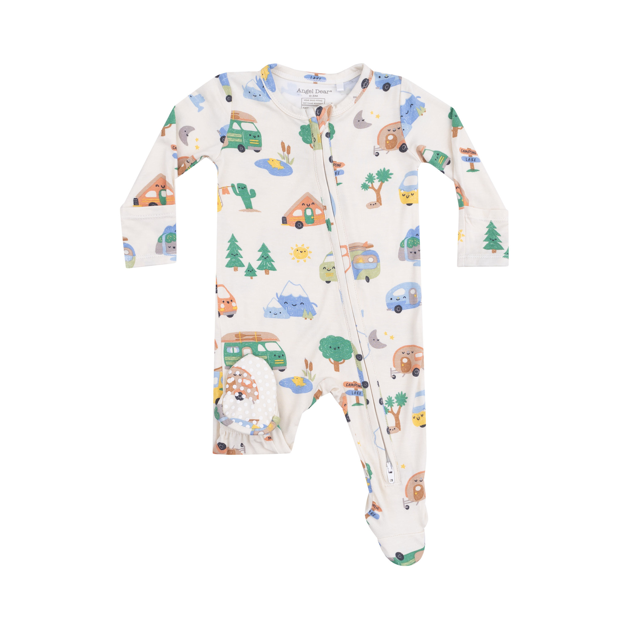 Angel Dear Angel Dear Friendly Campers 2 Way Zipper Footie