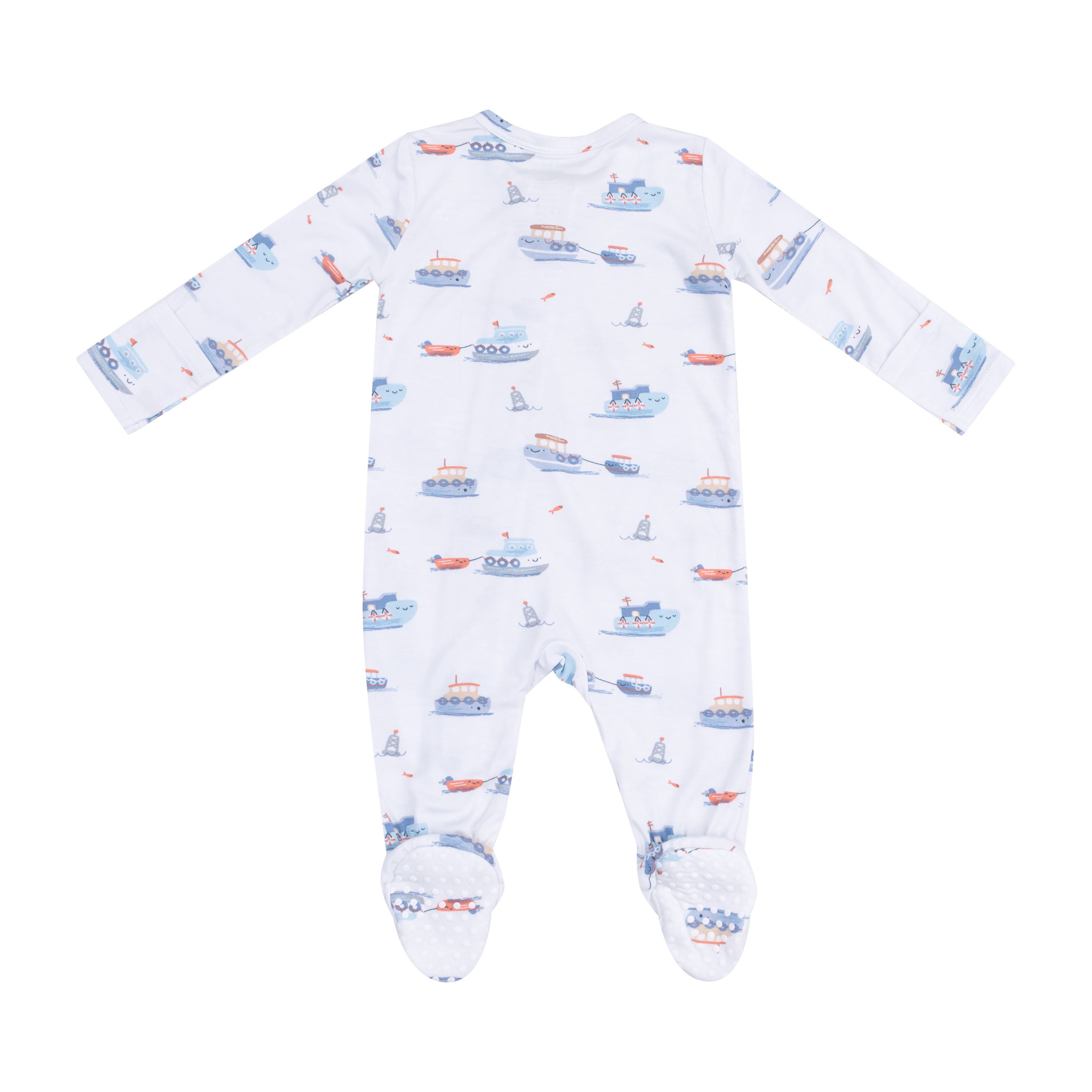 Angel Dear Angel Dear Bubbly Tugboats 2 Way Zipper Footie