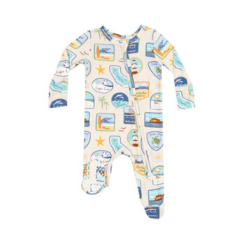 Angel Dear Angel Dear Beach Patches 2 Way Zipper Footie